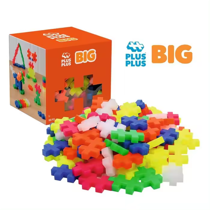 LUDILO JUEGO CUBO BIG NEON MIX 100 PCS PLUS PLUS PLUS PLUS BIG 11x11x11 Cms. - 1
