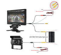 Monitor De Coche MJDOUD De 7 Pulgadas Con Cámara Trasera Para Camión Autobús Parkin 9-36V Pantalla De Seguridad Universal 1024*600 Pantalla LCD HD - details 7