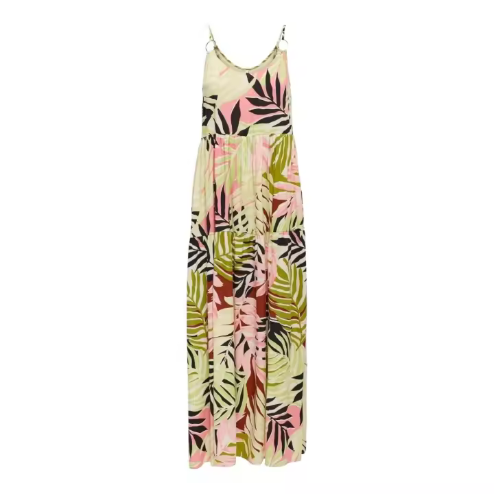 Only Vestido Sandie Tropical Mujer Multicolor Sin Mangas - 1