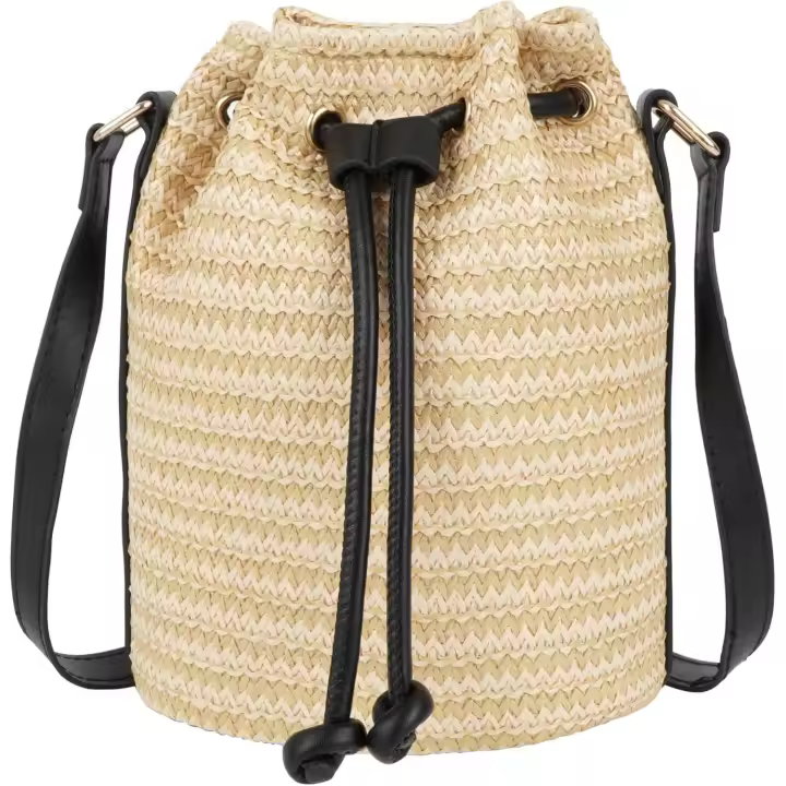 Pequeño con Cordón y vestido de Paja, Bolso de Playa de Verano - 1