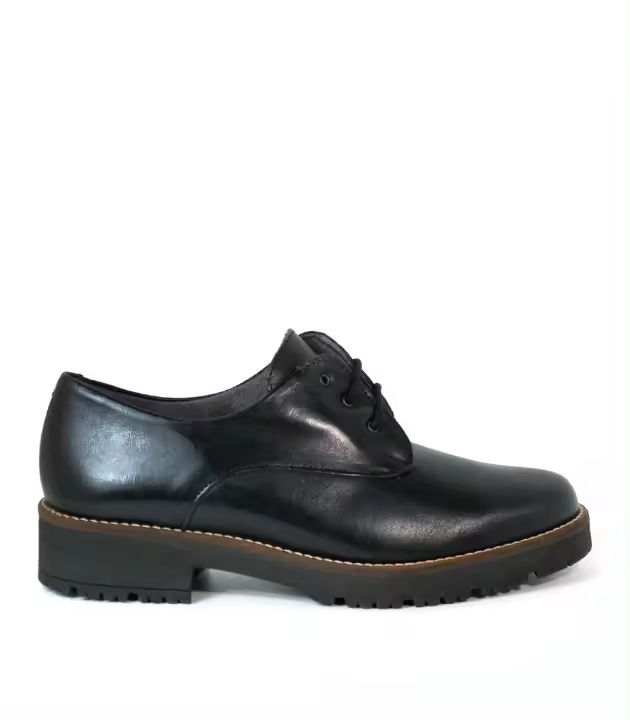 ZAPATOS DE CORDONES NEGROS PARA MUJER PITILLOS 10083 - 1