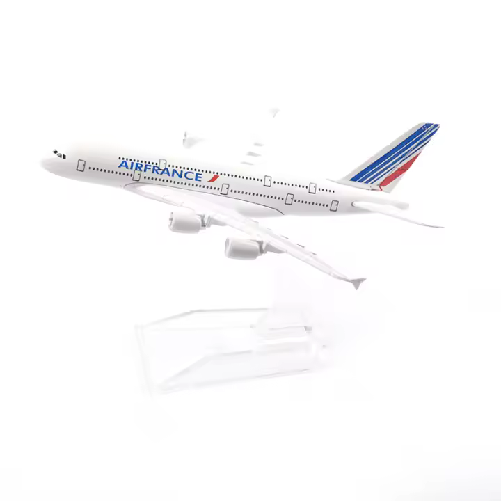 Modelo De Avión Air France Airbus A380 JASON TUTU 16cm Metal Diecast Escala 1/400 Sin Batería Para Mayores De 14 Años - 1