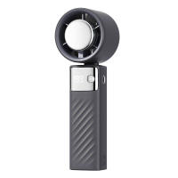 Ventilador de mano, powerful ventilador portáthil, mini ventilatores Turbo, ventiadores personales cargables de 105 °, plegables, Pantalla LED, Regalos para Mujeres y Hombres, para Exterior E interiores (dark Negro). - details 5