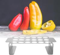 18 Hole Chili Grill Rack Non-Stick Lightweight Portable Jalapeno Grill Rack Pepper Sturdy Stainless Steel for Cooking BBQ Baking - details 4