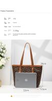 Bolso De Mano Grande Con Cremallera Bolso De Mamá Tendencia 2024 Estampado De Triángulo Tejido Generoso Capacidad Grande Estilo Hobos - details 3