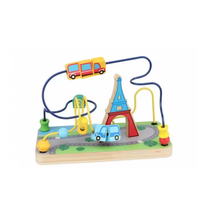 Iwood Laberinto de Madera Torre Eiffel Juego de Destreza Estimulación Sensorial - 1