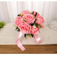 Bouquet De Novia Artificial De Rosa Silken En Blanco Y Champán Para Damas De Honor Y Fiesta De Boda Decoración De Hogar - details 7