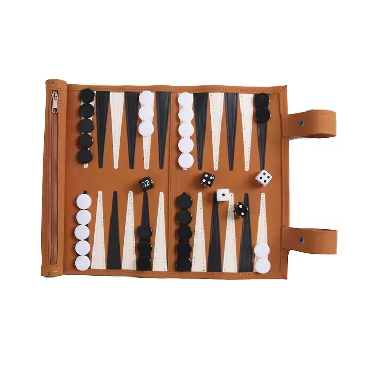 Backgammon Board Game Portable Backgammon Sets for Adults Travel Games Adult Roll Design Children'S - 1