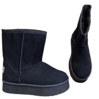Botines Mujer, Invierno, Australiano, Forrado Con Pelo Interior, Camel, Negras, Caña Corta, Suela Plataforma Planos - details 0