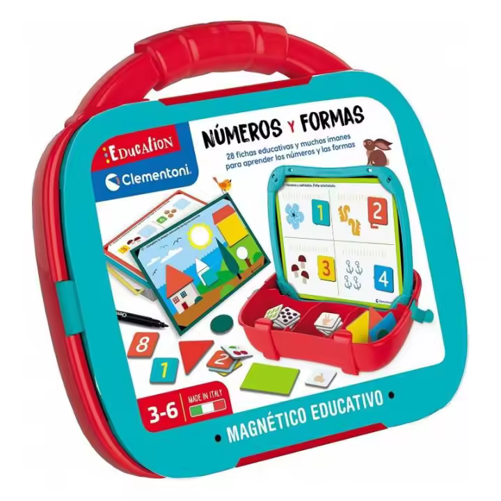 MALETÍN MAGNÉTICO NÚMEROS Y FORMAS JUEGO EDUCATIVO DE CLEMENTONI - 1