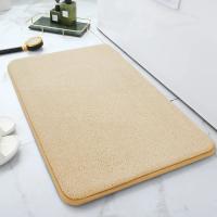 Alfombra De Piso De Veludo Coral En Color Sólido Antideslizante Y Resistente a La Mancha Espesada Con Memoria Absorbente Y Secado Rápido Para Puerta Alfombra De Cocina Para Adultos - details 1