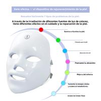 Máscara Facial LED USB Carga 7 Colores Terapia Fotónica Belleza Anti-Edad Rejuvenecimiento Piel Levantamiento Blanqueamiento Cuidado De La Piel - details 7
