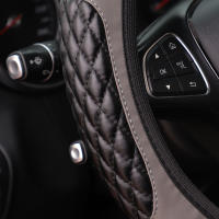 Cubierta De Volante De Coche Artificial De Lobo Suave Y Cómoda Para 14.5-15 Pulgadas Sin Anillo Interior Estilo Estéreo - details 12
