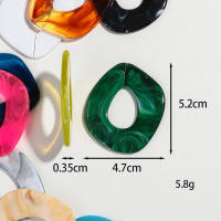 10pcs Cuentas De Acrylico En Forma De Cuadrado Grande Para Hacer Pulseras Collares Y Aretes DIY Accesorios De Joyería - details 0