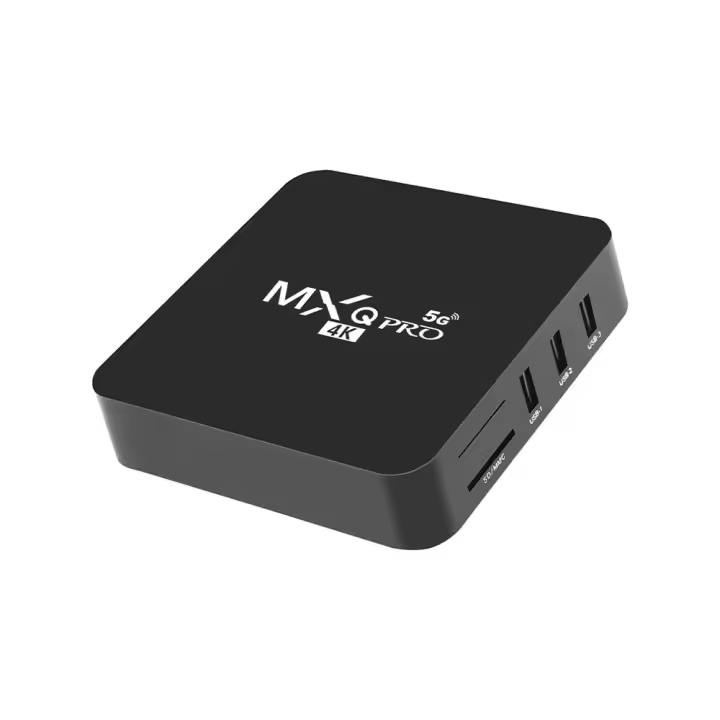 MXQ Pro 5G 4K Android TV 14,0 Caja, RAM 1GB ROM 8GB Android Smart Box de Doble 2,4G/5G banda WiFi Quad Core reproductor multimedia para el hogar - 1