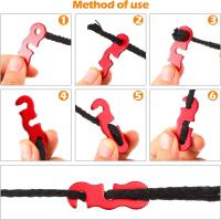 Kit De Accesorios Para Tienda De Campaña 5 Piezas Amortiguador De Tensión Ajustable Para Exterior Camping Fijación De Cuerda S Tipo Herramientas De Exterior - details 0