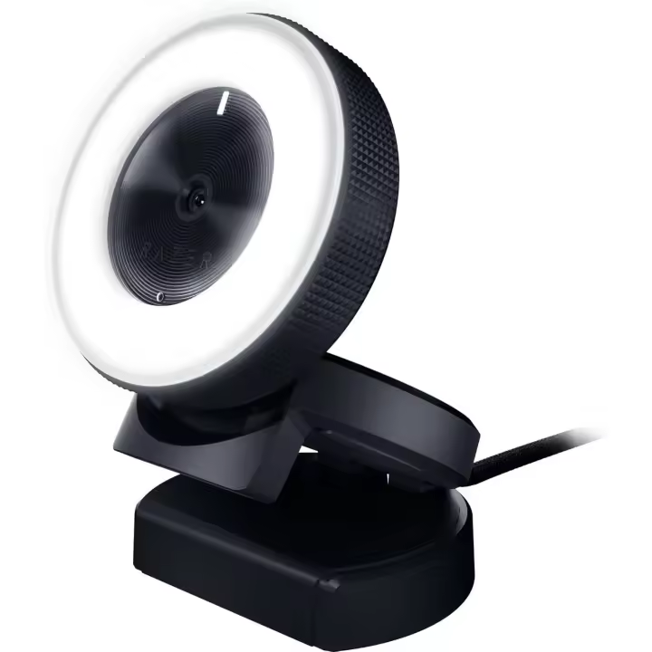 Razer Kiyo Webcam FullHD 1080p - Cámara de Transmisión con Anillo de Luz (Cámara Web USB, Vídeo HD 720p, 60 FPS, Compatible con Open Broadcaster Sofware, Xsplit, Autofoco, Clip de Cámara, Conexión para Trípode) Negro - 1