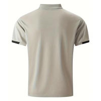 Camisa Polo Hombre Verano Manga Corta Cuello Erguido Color Sólido 100% Poliéster Secado Rápido Casual Golf Tops - details 8