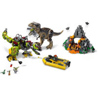 Serie Dinosaurio Mundial T-Rex Vs Mecha Dinosaurio Pequeño Velociraptor Gran Fuga Juguetes Para Niños Regalos De Navidad Bloques De Construcción Pequeños Compatible Con Lego Material ABS - details 5