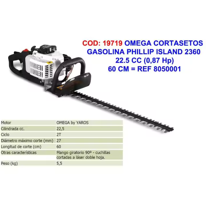 Omega cortasetos gasolina phillipisland 2360 22,5cc 60cm 8050296 - 1