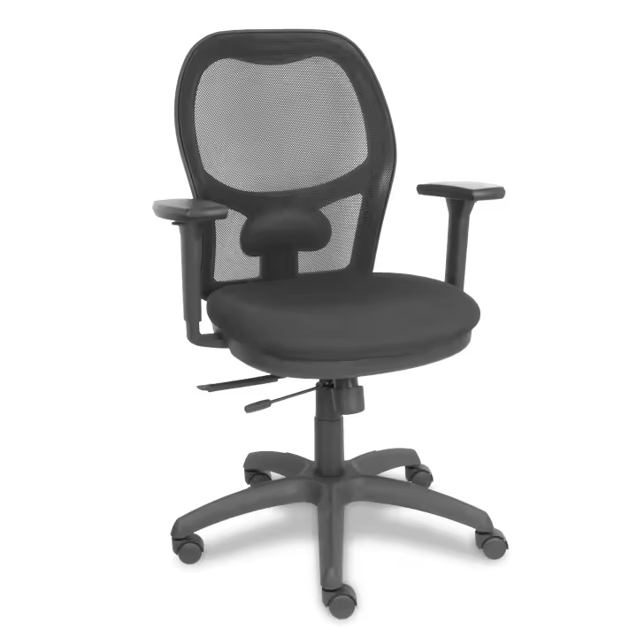 Silla Jorquera traslack malla negra asiento bali negro brazo 3D - 1