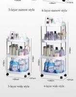 Carrito De Ruedas Multicapa Para Baño Y Cocina Organizador De Maquillaje Estante Móvil Para Sala De Estar Plástico Resistentes Cuatro Capas - details 10
