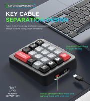 Teclado Numérico Mecánico Con Retroiluminación RGB Mini Numpad Portátil Teclas Numerales 19 Teclas Gaming Cableado Hot-Swap Switch - details 6