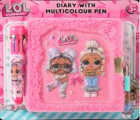 L O L - Diario secreto con candado PELUCHE PELUDO con un bolígrafo multicolor  - Juego escolar papelería niña con diario secreto - Regalo perfecto para todas las edades - - details 0
