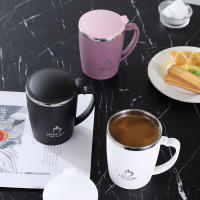 Termo De Acero Inoxidable 350ml Con Manija Y Tapa a Prueba De Fugas  Aislada Portátil Para Café Y Agua - details 8
