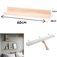 MINOKUA -Estante de Pared De Madera de Pino, Organiza Tus Cuadros o libros ,Madera Resistente, 60x12x7,5cm , Fabricado en EUROPA - details 1