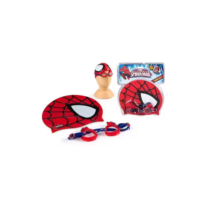 MARVEL - Conjunto de Baño - Gorro y Gafas SPIDERMAN  - Tamaño Único - Para Mayores de 3 años - 1