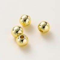 20-100pcs Bolas De Espaciador Redondas De Cobre Pintadas Con Oro Y Platino 14K 18K Para Joyería DIY Collar Perlas Suministros - details 3