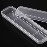 Caja De Almacenamiento Para Pinceles De Uñas Rectangular Transparente 1Pc Con Decoraciones De Strass Herramientas De Arte De Uñas - details 1