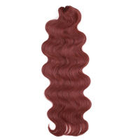 Extensiones De Cabello Sintético Body Deep Wave Ombre Rubio Plateado 24 Pulgadas Rizado Agua Ondulado Tejido Crochet Para Crear Coletas Para Negras - details 2