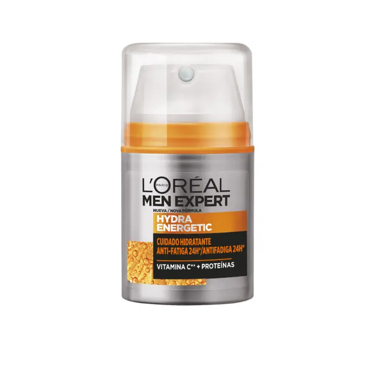 L'Oréal Men Expert Hydra Energetic Crema Hidratante Anti-Fatiga 24h para hombres con Vitamina C y Proteínas - 50 ml - 1