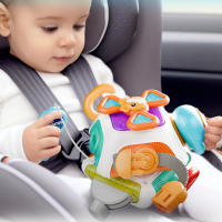 Juguete Sensorial Montessori Para Bebés Cuadrado De Actividades Educativas Para Niños De 1 a 3 Años Viaje Motor Colorido ABS - details 2