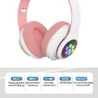 Auriculares Bluetooth 5.0 Con Lámpara De Flash Y Orejas De Gato Para Niñas Soporte TF Card Micrófono Inalámbricos Regalo De Cumpleaños - details 10