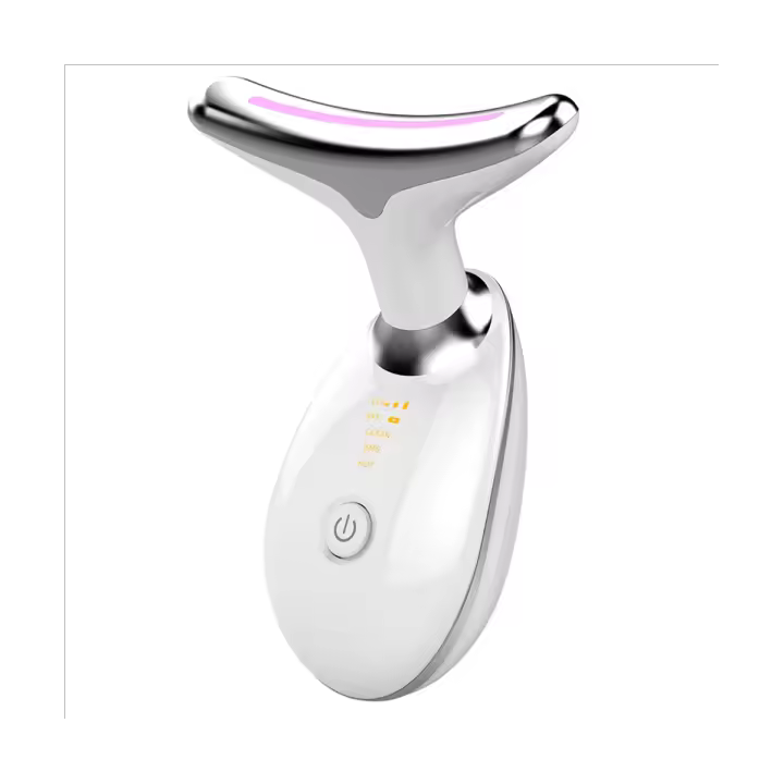 Masajeador de Cuello Térmico y Apertura de Pores Eléctrico Microondas para Mujer Dispositivo de Belleza Facial LED Fotón para Eliminar Arrugas Material de Plástico - 1
