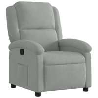 vidaXL Sillón reclinable de terciopelo Gris claro, Gris oscuro, Negro Sillon Dormitorio Sillon Comodos Silla Relax Sillón Sofá - details 2