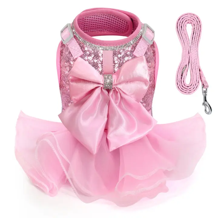 Set De Arnes Y Correa Para Perros Y Gatos Pequeños Y Medianos Con Borlas Respirables Ajustables De Nylon Para Puppies Y Kitten Vest Para Pug Chihuahua Bulldog Francés Accesorios De Mascotas - 1