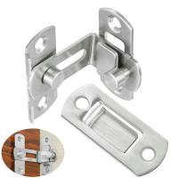 Cerradura De Puerta 3 Pulgadas Ángulo Recto Cerradura De Hasp Deslizante Cerradura De Barril Seguridad De Puerta Herramienta De Cierre - details 5
