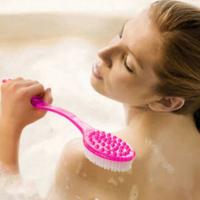 Cepillo De Baño Con Mango Largo Plástico Escobilla De Ducha Para Limpieza De Piel Masajeador Corporal Accesorios De Baño Herramienta De Limpieza - details 2
