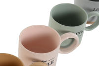 Set de tazas de Porcelana New Bone con Acabado Mate, Capacidad de 390 ml, Tamaño 14.5 x 9 x 8 cm, Diseño Sofisticado y Moderno, Perfecta para Café, Té o Infusiones, Ideal para Uso Diario, Regalos, Decoración - details 1