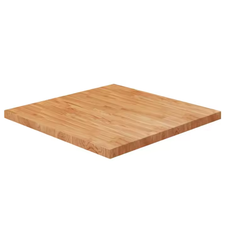 vidaXL Tablero de mesa cuadrada madera roble marrón claro 80x80x4 cm - 1