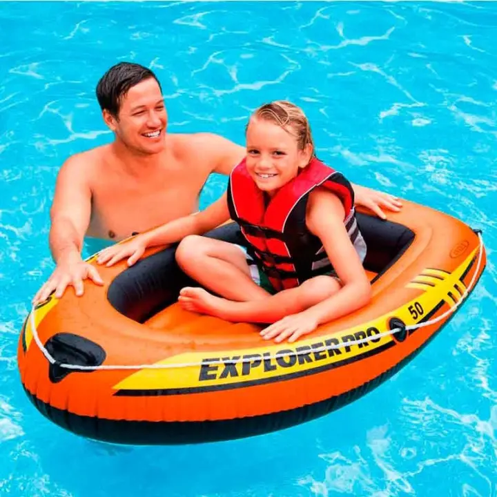 Barca hinchable infantil Explorer Pro 50 Intex +6A naranja 23x137x85 cm - 1