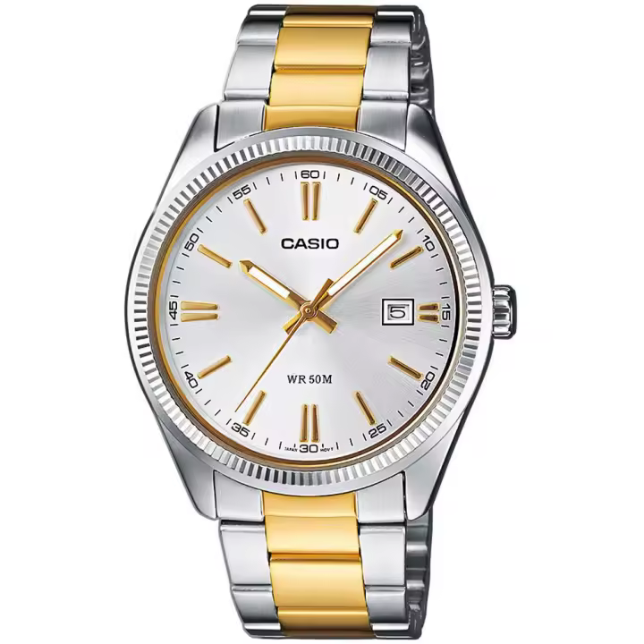 Reloj Casio MTP-1302PSG-7A Latón correa color: Bicolor Dial Metálico Analógico Hombre - 1