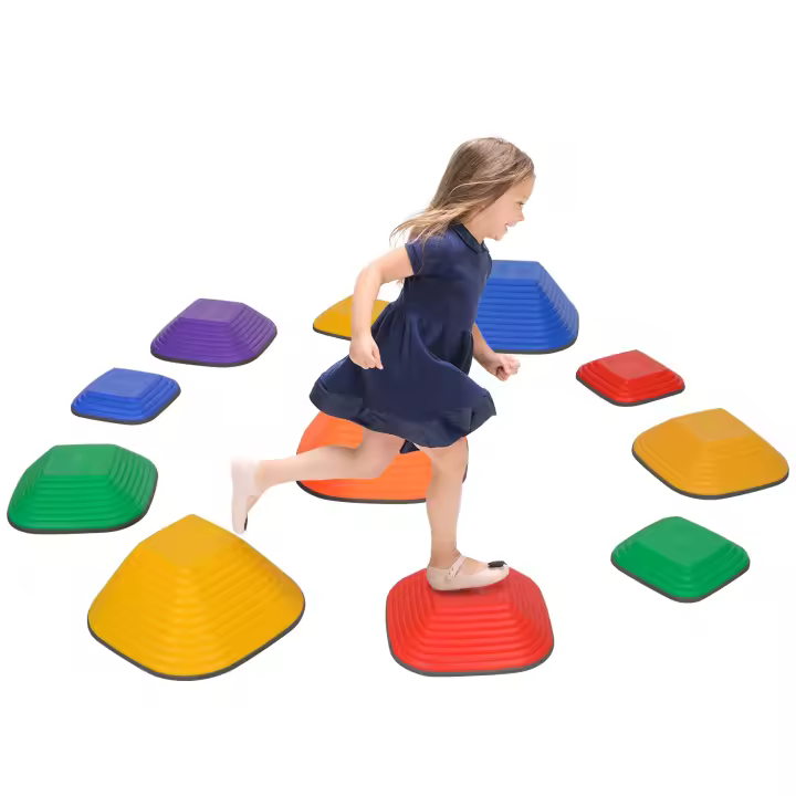 AIYAPLAY Conjunto de Piedras de Equilibrio para Niños Apilables de 11 Piezas Juego de Equilibrio para Niños de +3 Años Antideslizantes para Interior y Exterior Multicolor - 1