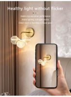 Lámpara De Pared LED Moderna En Forma De Flor Electroplateada Iluminación Para Dormitorio Estudio Comedor Sala De Estar Decoración De Fondo - details 1