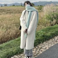 Bufanda De Pashmina Suave Para Invierno Para Mujeres Y Niñas Color Sólido Larga Con Borlas Gruesa Y Ternura Abrazadora Multifuncional Para Casual - details 9