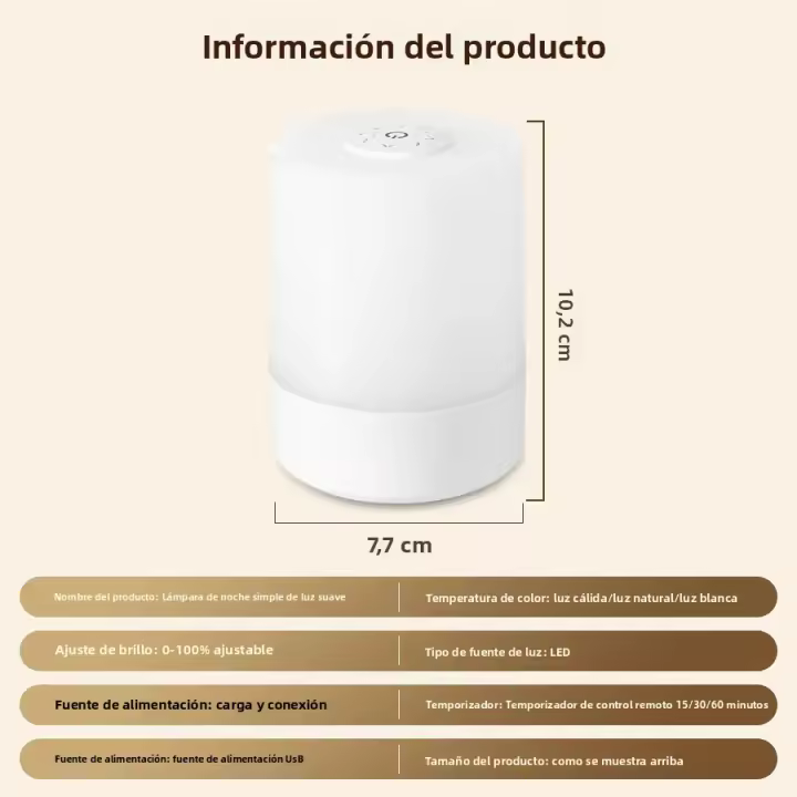 Lámpara Nocturna USB LED Con Control Remoto Y Batería Recargable Tres Colores Luz De Mesa Portátil Para Dormitorio - 1